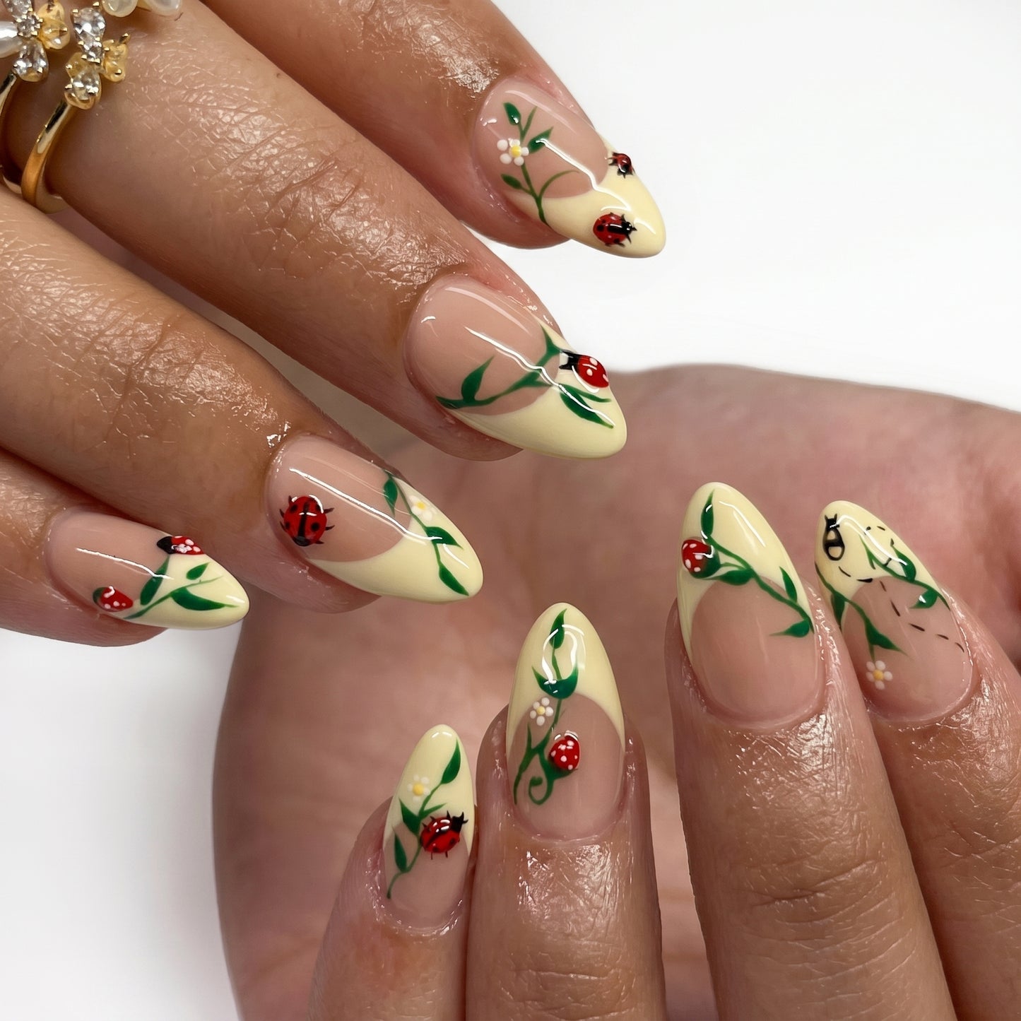 Ladybug Garden Nails