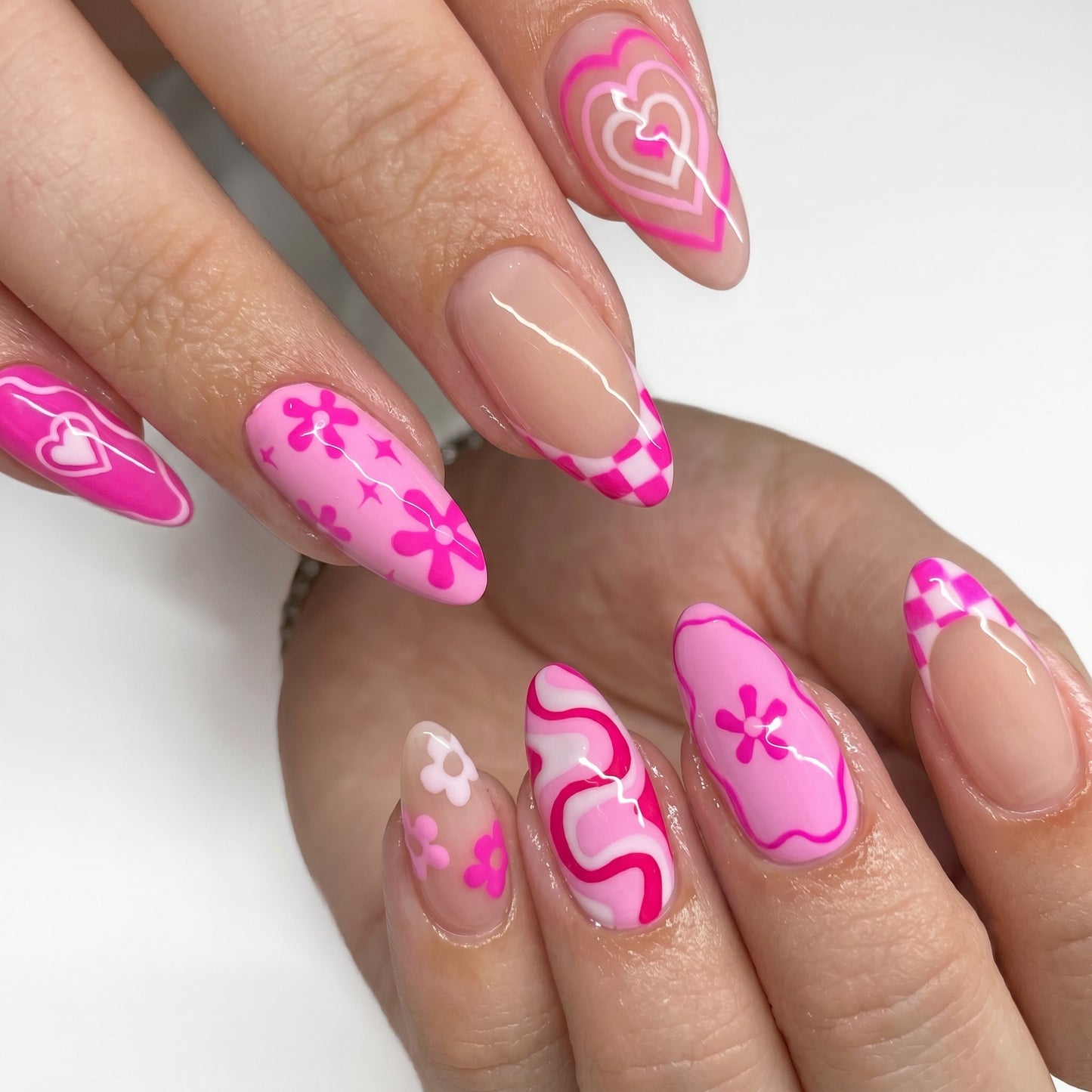 Tropical Green Butterfly Nails