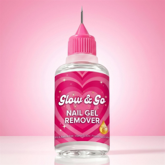 ACETONE FREE + VITAMIN E Glow & Go Nail Gel Remover 30ml