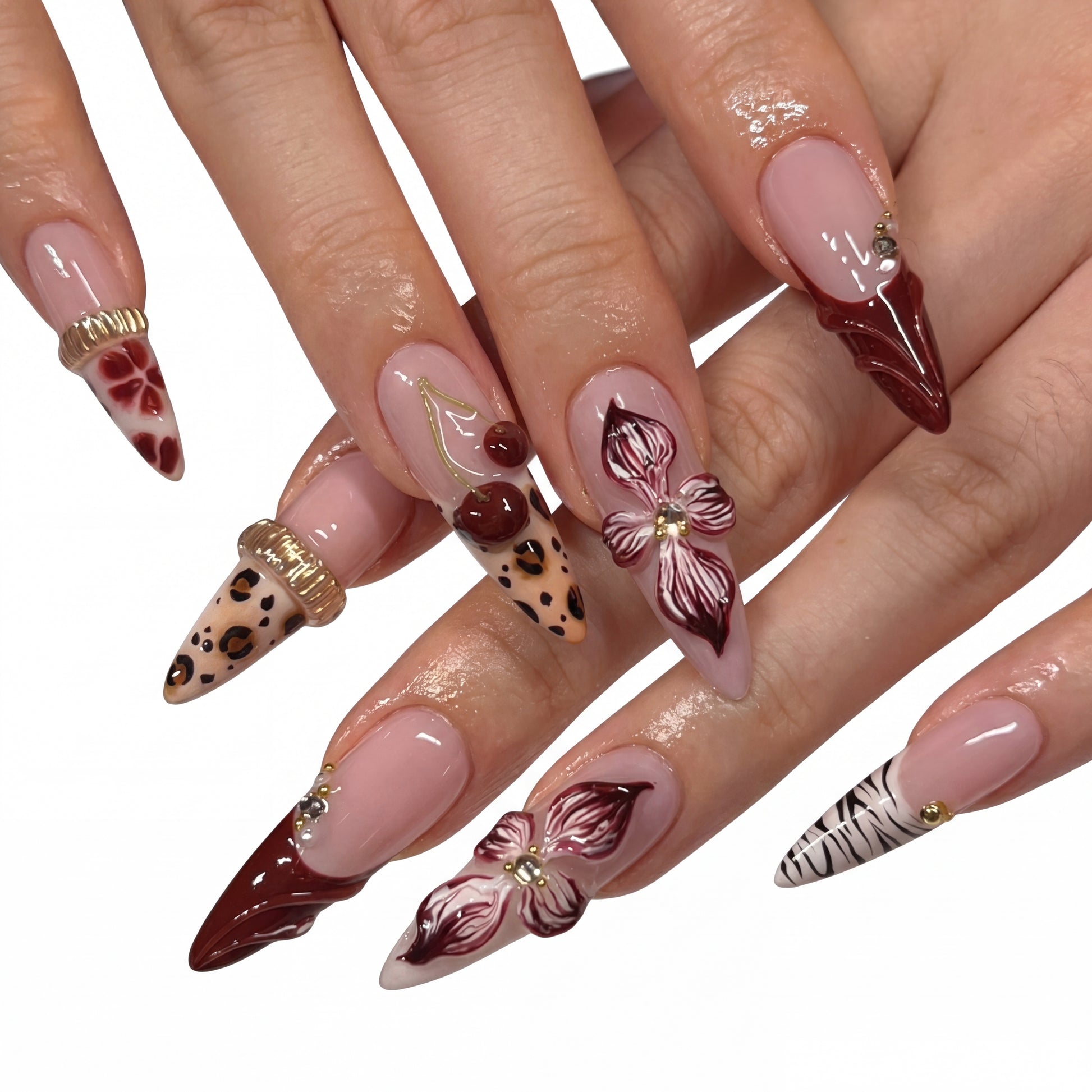 Wild Butterfly press-on nails on hand