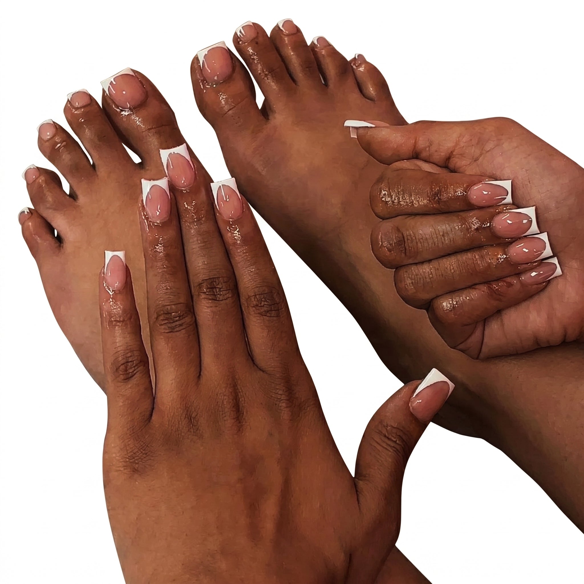 French Duo — White French Hands & Toes Press-On Nail Set