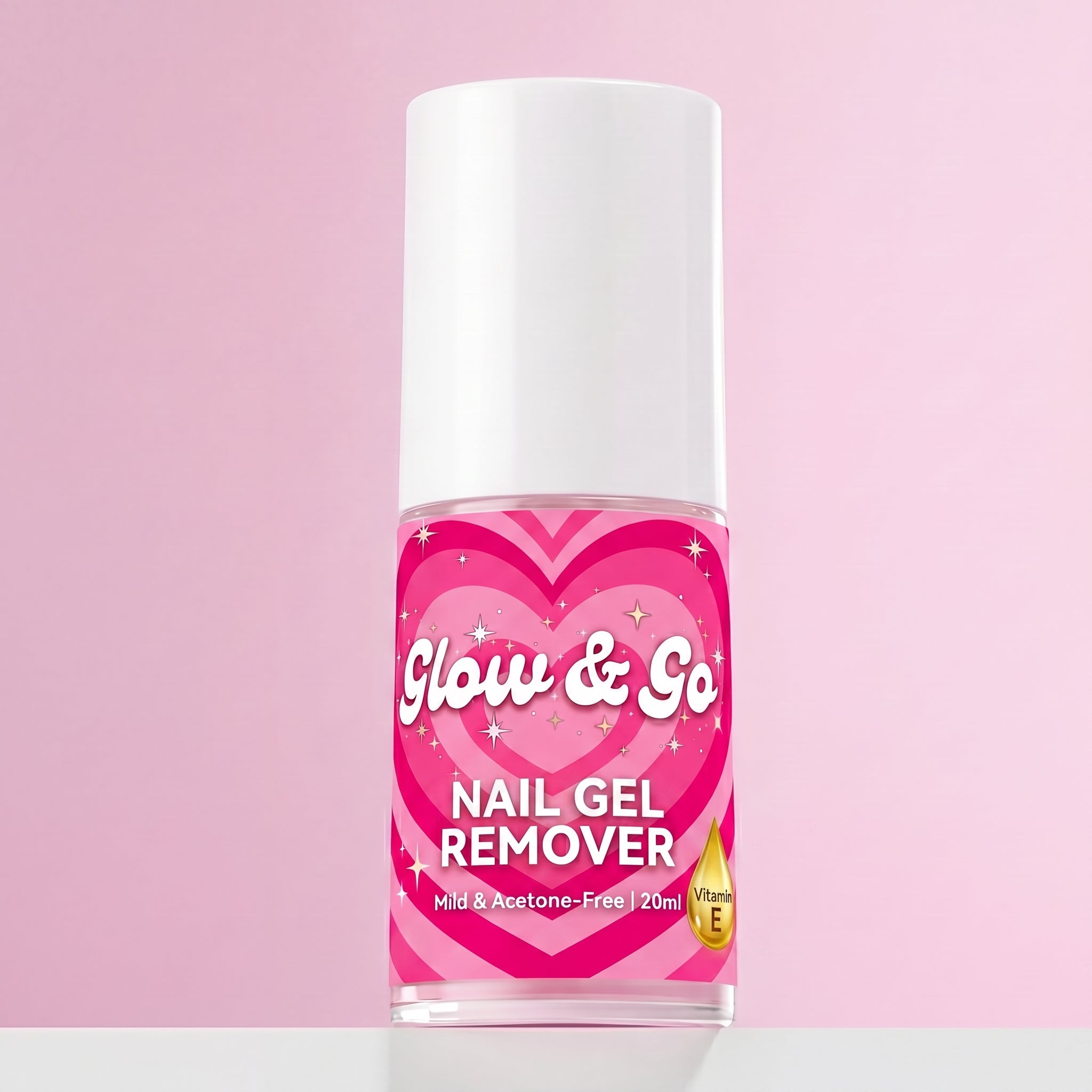 ACETONE FREE + VITAMIN E Glow & Go Solid Tip Gel Spray Remover 20ml