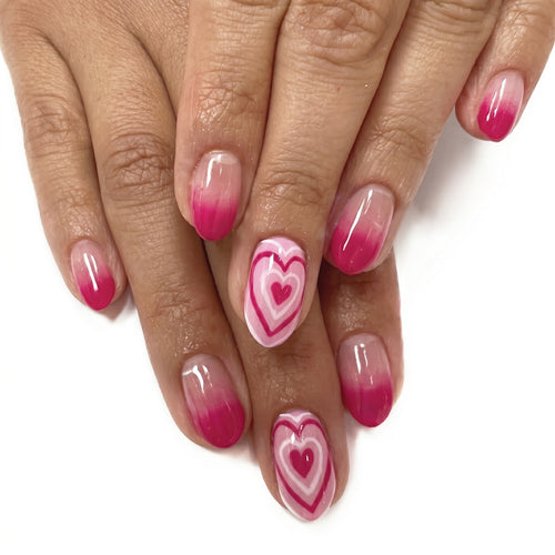 Blue Flower French Nails