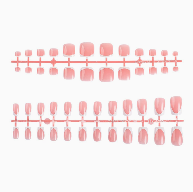 French Duo press-on nails full set layout