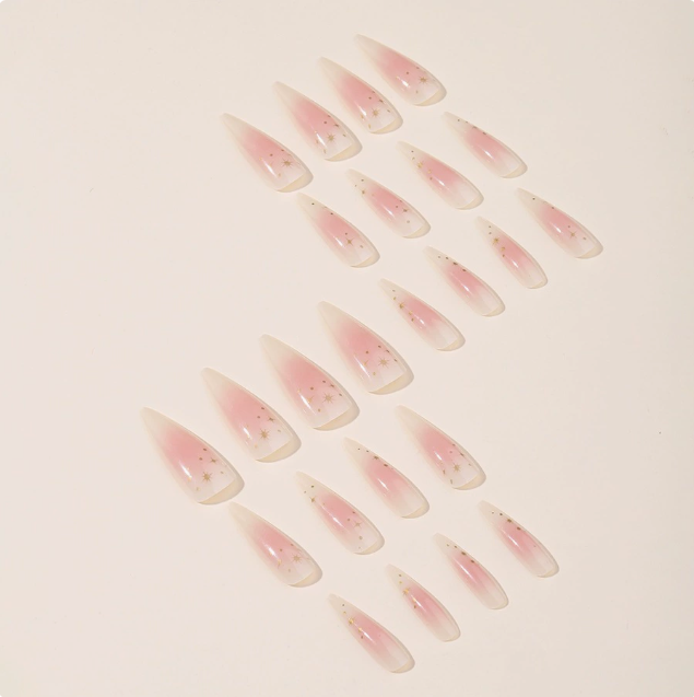 Star Stiletto press-on nails set