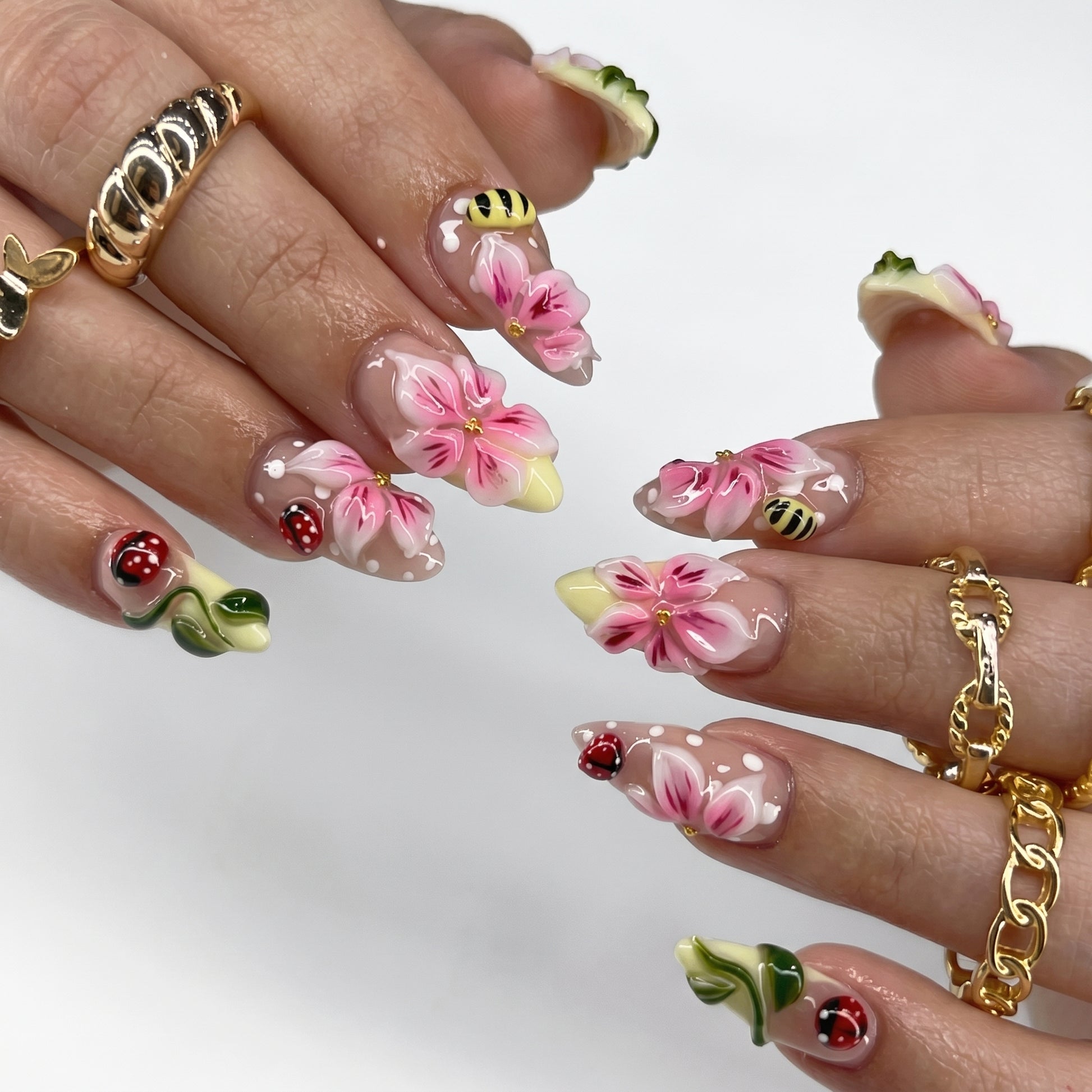 Cherry Red French Tip Nails