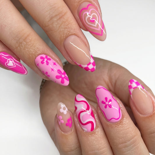 Tropical Green Butterfly Nails