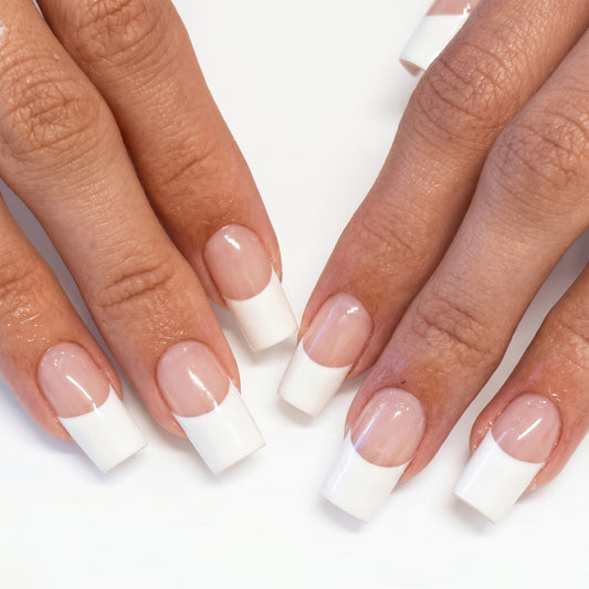 Classic White French Tip Nails