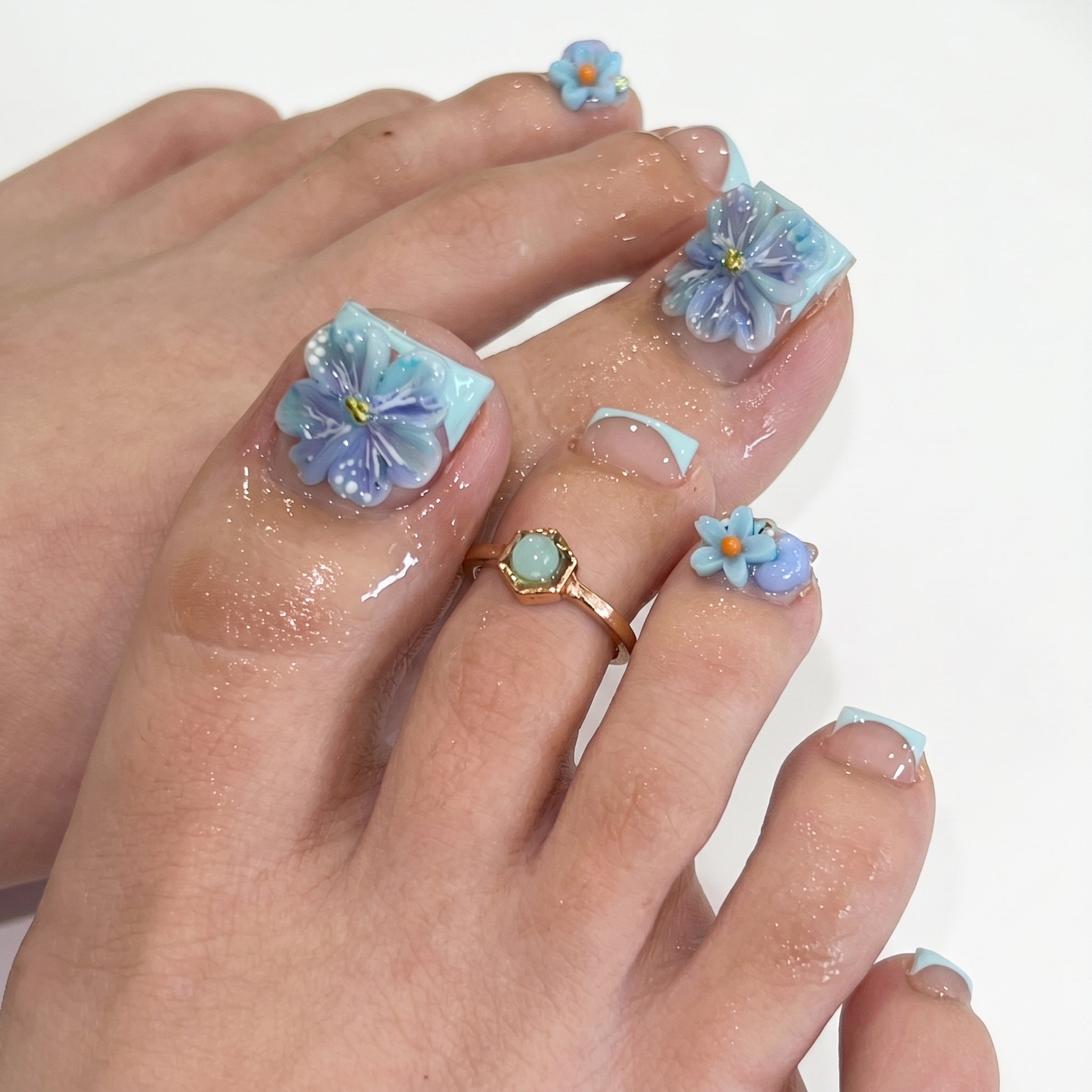 Garden Party 3D Floral Nails