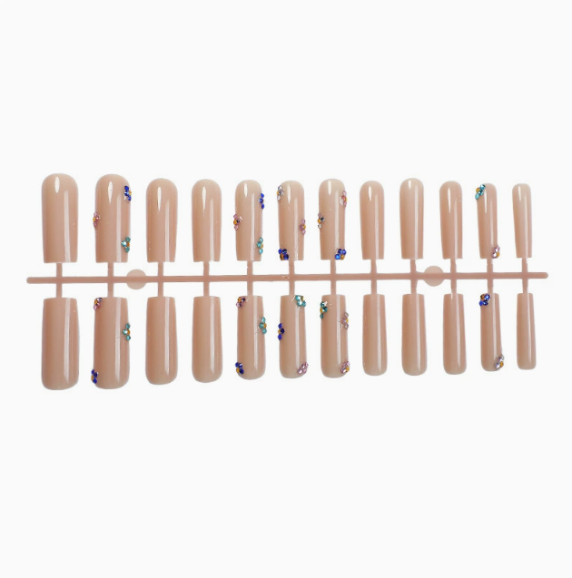 Gem Drop press-on nails full set layout