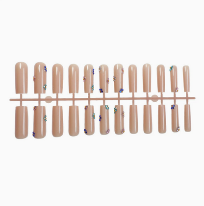 Gem Drop press-on nails full set layout