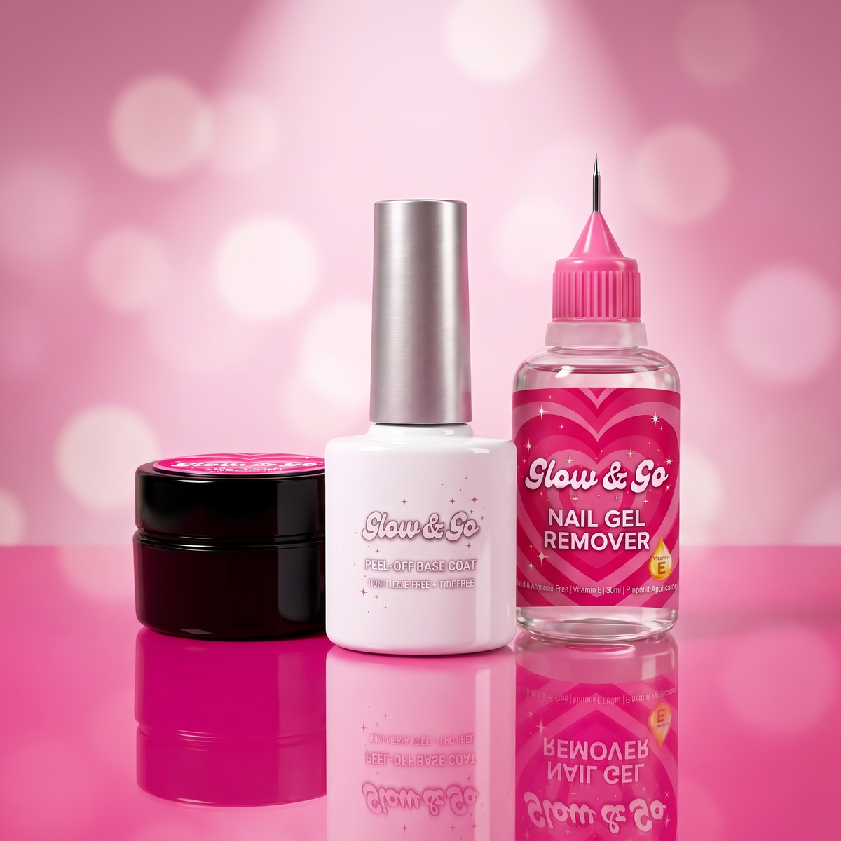 Glow & Go Refill Trio — Gel + Base Coat + Remover